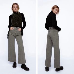 Zara Patch Pocket Marine Straight Jeans